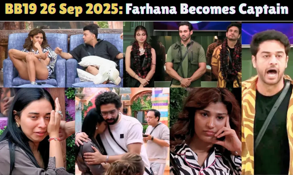 BB19 26th September 2025 Written Update